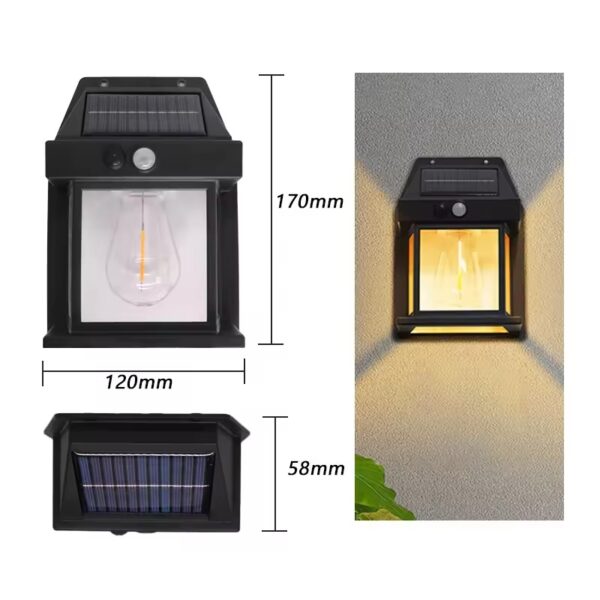 Farol Solar Retro Para Exterior - Imagen 3